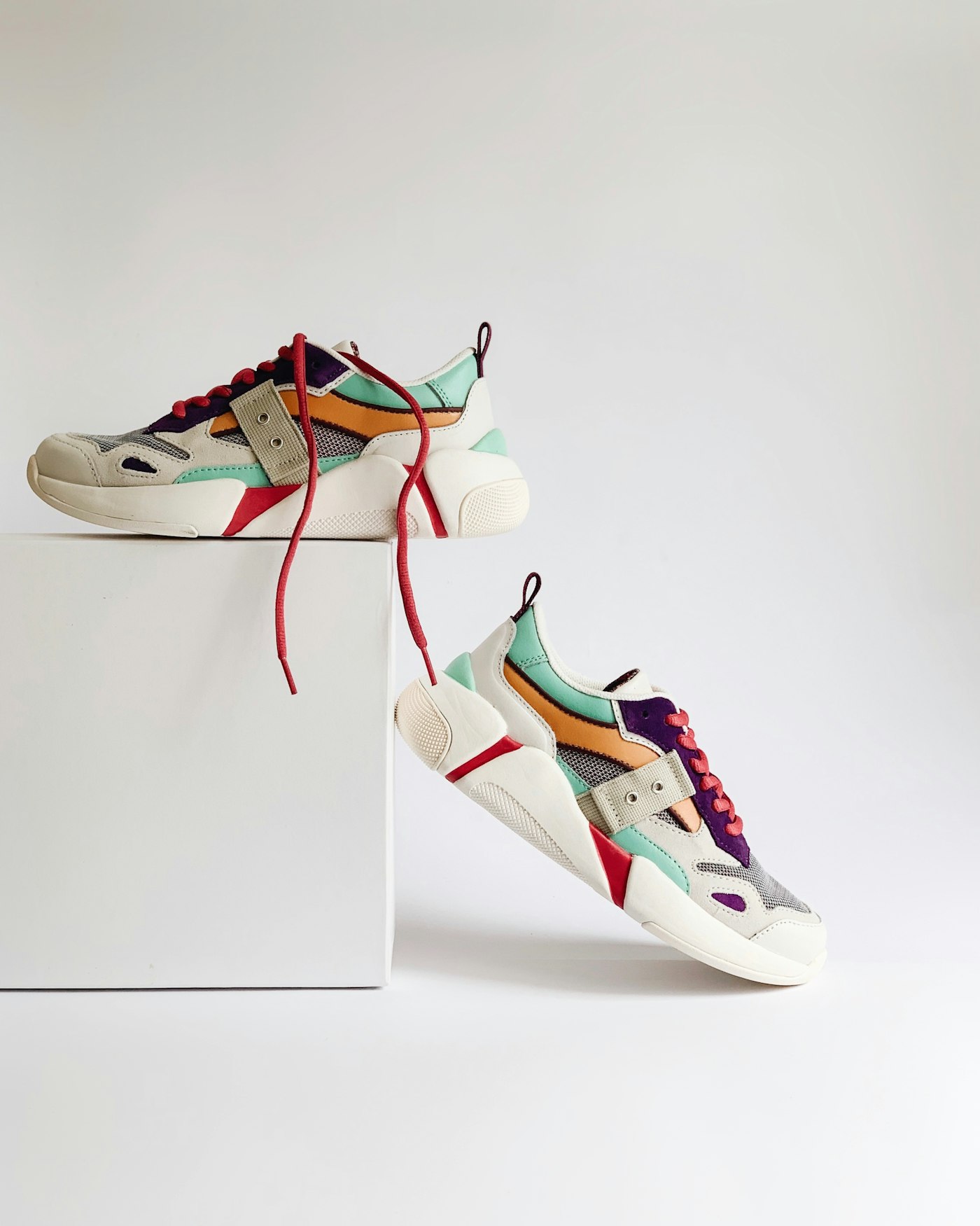 Embellished evening heel on a plain studio backdrop